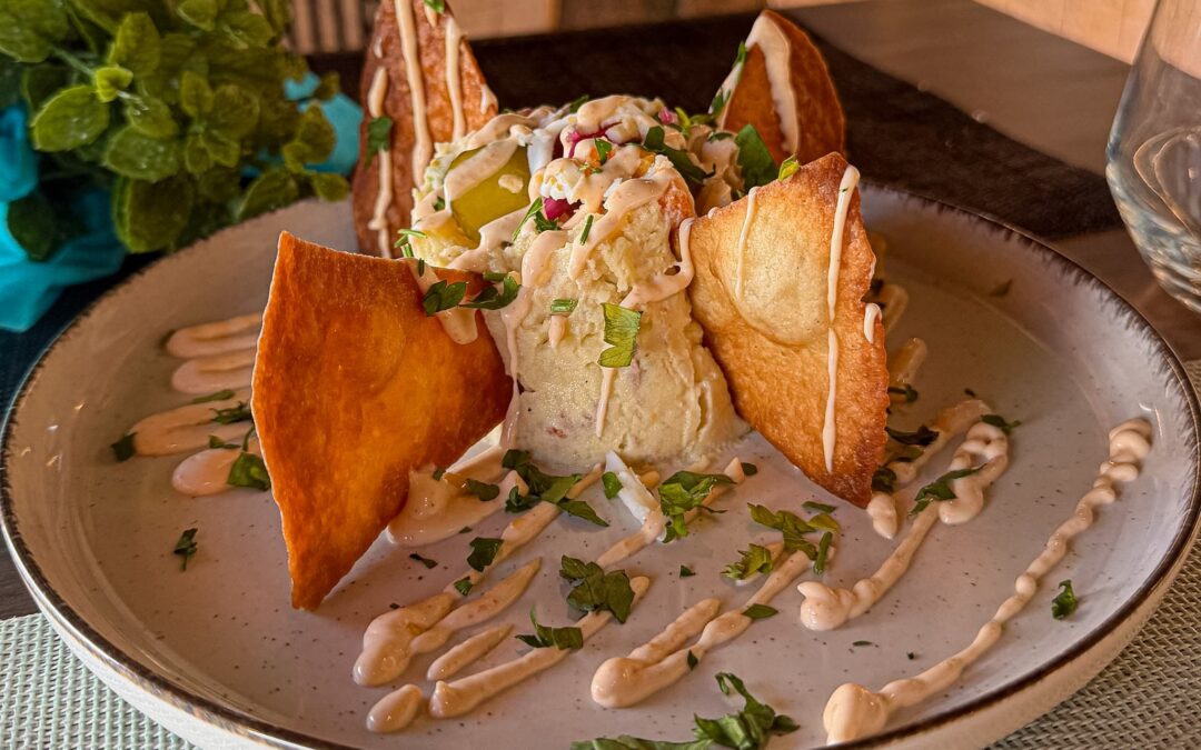 Ensaladilla con tortitas crujientes