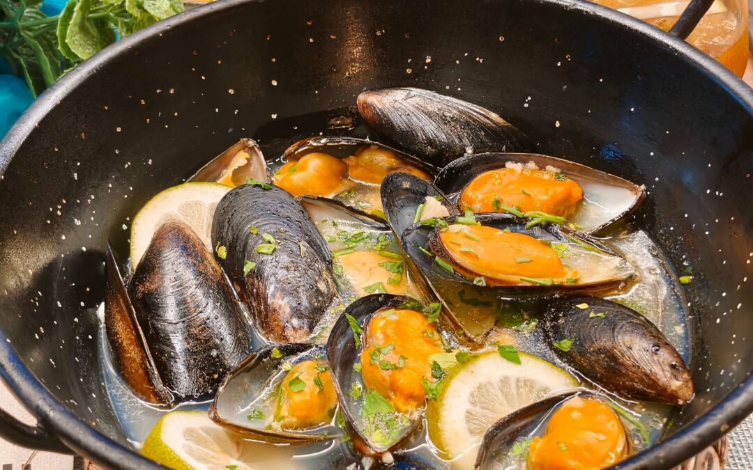 Mejillones al vapor