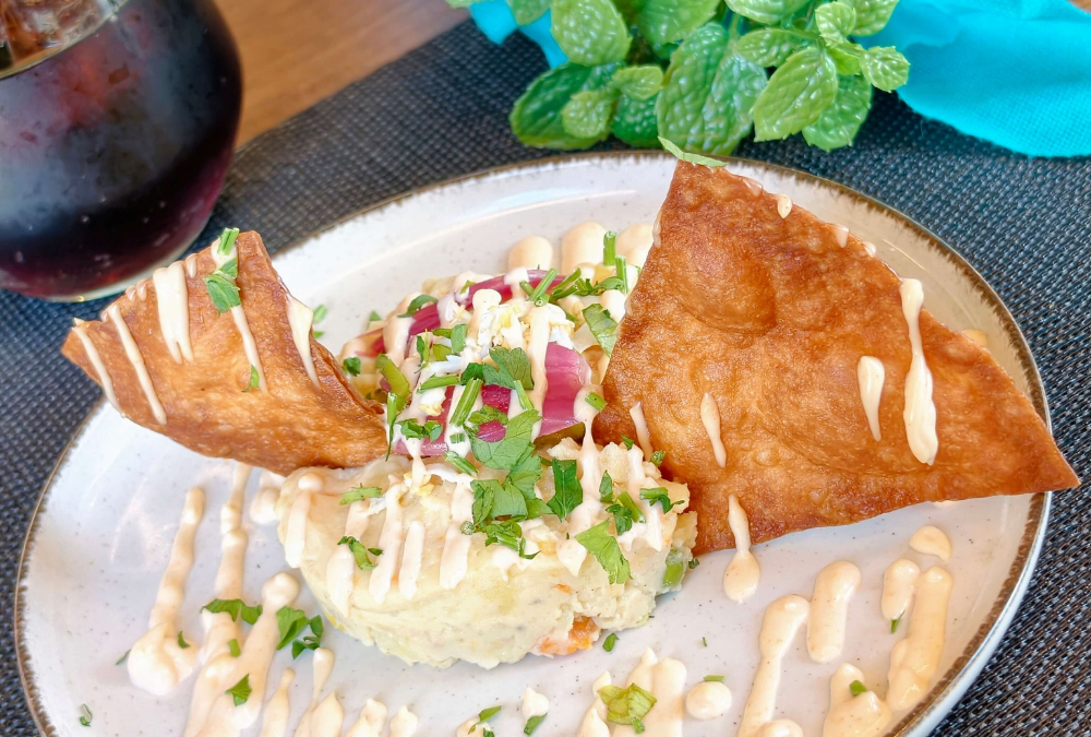 Ensaladilla con tortitas