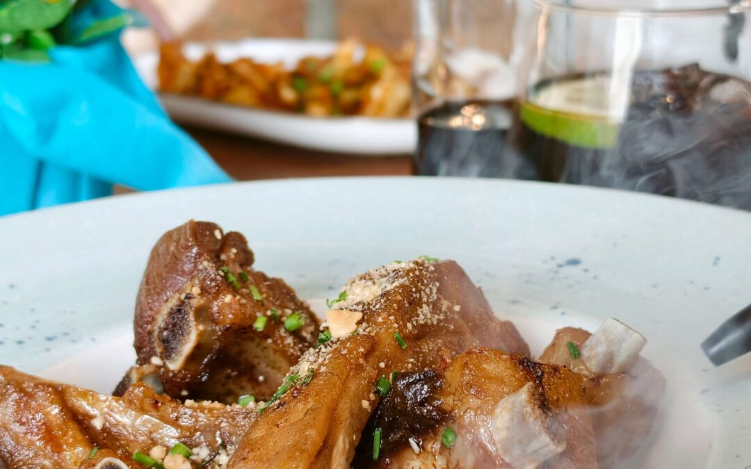 Costillas con salsa asiática ahumadas